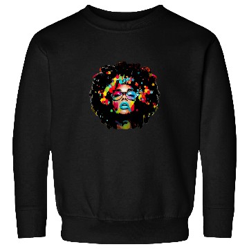 Discover Black Afro Queen Colorful Melanin Art Unapologetically Dope Sweatshirts