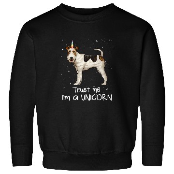 Discover Funny Wire Fox Terrier Trust Me Im A Unicorns Dog Sweatshirts