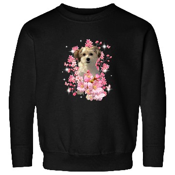Discover Chinese Crested Powderpuff Cherry Blossom Flowers Sweatshirts