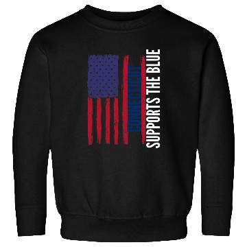 Discover Connecticut Backs the Blue American Flag Police Support Sweatshirts