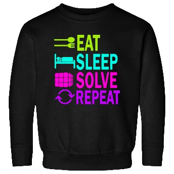 Discover Eat Sleep Solve Repeat Math Speed Cubing Genie Cube 213 Sweatshirts