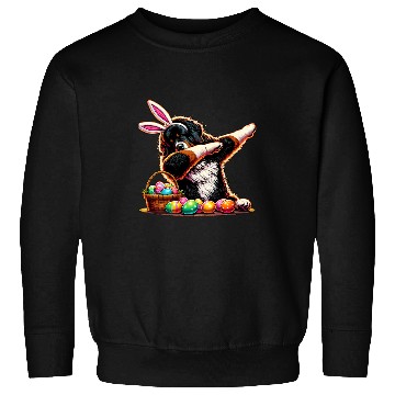 Discover Dabbings Easter Bunny Landseer Newfoundland Dog Sweatshirts