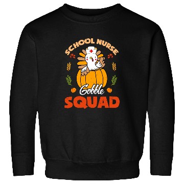 Discover School nurses Gobble Squad Turkey RN Thanksgiving Matching Sweatshirts