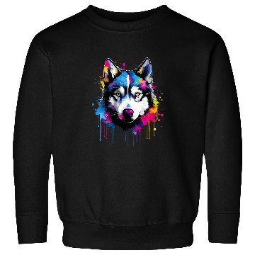 Discover Colorful Siberian Husky Dog Sweatshirts