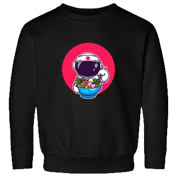 Discover Astronaut Eats Ramen Anime Space Sweatshirts