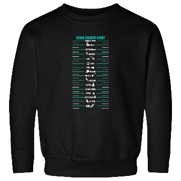 Discover Beard Growth Chart Bearded Man Barber 21 Sweatshirts