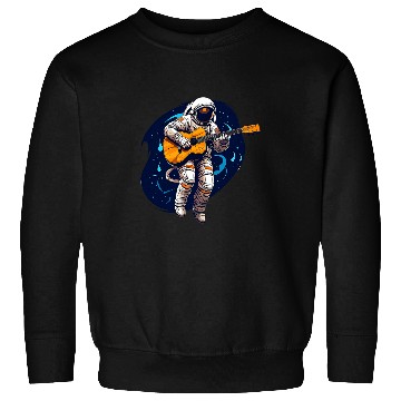 Discover Astronaut Floating In Space Playing An Acoustic Guitar 2 Sweatshirts