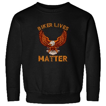 Discover Biker Lives Matter Funny Bikers Distressed Bald Eagle Sweatshirts