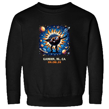 Discover Dabbings Total Solar Eclipse Gander Newfoundland Canada Sweatshirts