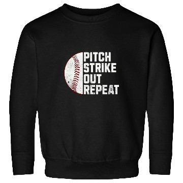 Discover Baseball Pitcher Pitch Strike Out Repeat Sweatshirts