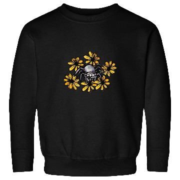 Discover Lacrosse Gift Jumping Spider Daisies Fun Spider Sweatshirts