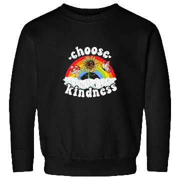 Discover Positive Sunflower Rainbow Peace Butterfly Choose Kindness 25 Sweatshirts