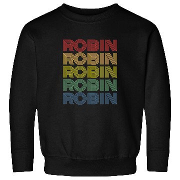 Discover Robin Wordmark Pattern Personalized Name Retro Sweatshirts