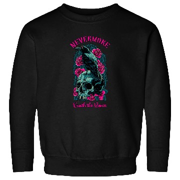 Discover Lacrosse Gift Nevermore Quoth The Raven Edgar Allan Poe Sweatshirts