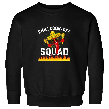 Discover Chili Cook Off Squad Chili Contest Red Pepper Flames Sweatshirts