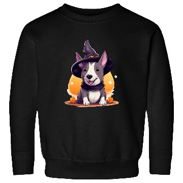 Discover Bull terrier halloween dog witch Sweatshirts