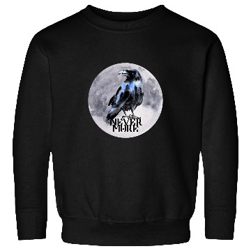 Discover Lacrosse Gift NEVERMORE Raven Edgar Allan Poe Poem Sweatshirts