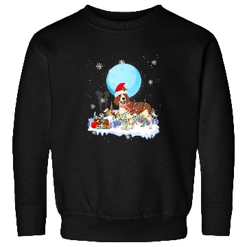 Discover Springer Spaniel Dog Cute Christmas Lights Lover Tee Sweatshirts