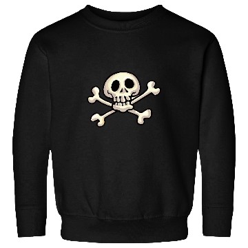Discover Funny Cartoon Skull and Crossbones Sweatshirts
