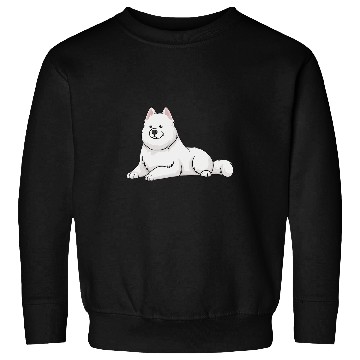 Discover Dog Samoyed Dogs Samoyed Lying Down Funny Cute Sweatshirts