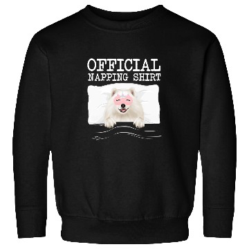 Discover Dog Samoyed Official Napping Sleeping Samoyed Sweatshirts