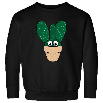 Discover Bunny Ears Cactus In Dotted Terracotta Pot Sweatshirts