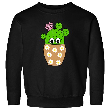 Discover Cactus In Pretty Daisy Jar Planter Sweatshirts