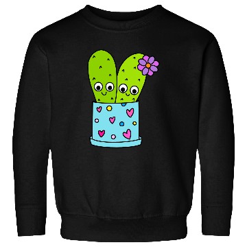 Discover Cacti Couple In Cute Pot Sweatshirts