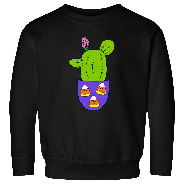 Discover Cactus In Halloween Candy Corn Pot Sweatshirts