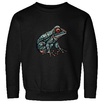 Discover Frog Native American Indian Style Art Pacific Northwest Sweatshirts