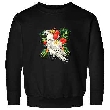 Discover Parrot Animal Bird Tropical Flowers Birdwatching Cockatoo Sweatshirts