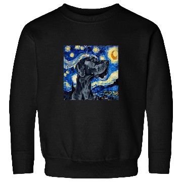 Discover Great Dane Dog Van Gogh Style Starry Night Sweatshirts