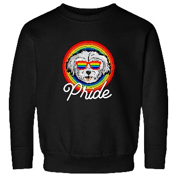 Discover Dog Maltese LGTB Pride Rainbow Flag Sweatshirts