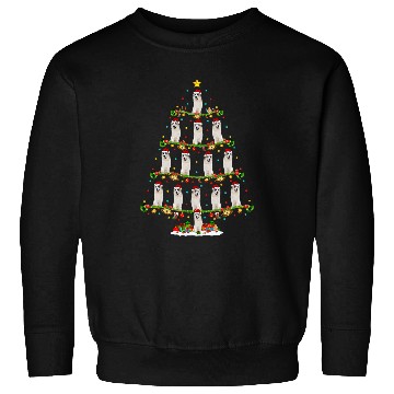 Discover Funny xmass Lighting Santa Great Pyrenees Christmas Tree Sweatshirts