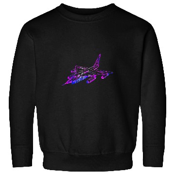 Discover Colorful Fighter jet Airplane Art Sweatshirts