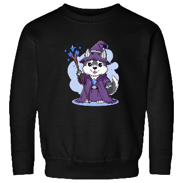 Discover Husky Wizard Funny Dog Magic 2 Sweatshirts