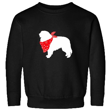 Discover Great Pyrenees Dog Wearing Red Bandana Sweatshirts