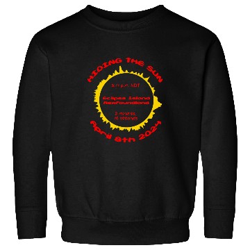 Discover Hiding the sun 2024 Eclipse Island Newfoundland Sweatshirts
