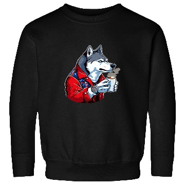 Discover Husky Coffee Funny Dog Beverage Sweatshirts