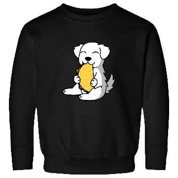 Discover Great Pyrenees Eating A Taco Dog Sweatshirts