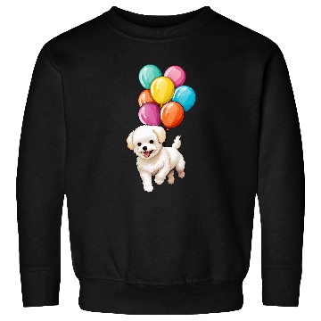 Discover Flying Balloons Maltese Sweatshirts