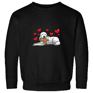 Discover Great Pyrenees Pyrenean Mountain Dog With Stuffed Animal Sweatshirts