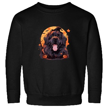 Discover Hilarious Newfoundland Dog Halloween Pumpkin Fun Sweatshirts