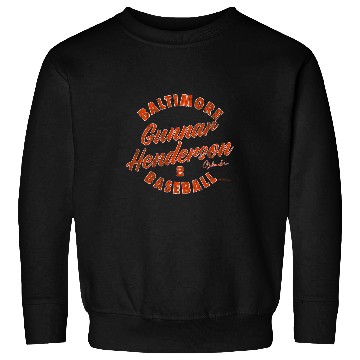Discover Gunnar Henderson Baltimore Baseball vintages Cursive MLBPA Sweatshirts