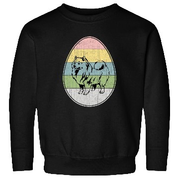 Discover Happy Easter Egg American Eskimo Dog Graphic Cool Easter Day Sweatshirts