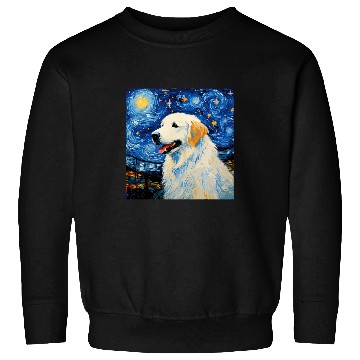 Discover Great Pyrenees Starry Night For Dog Mom Dog Dad Sweatshirts