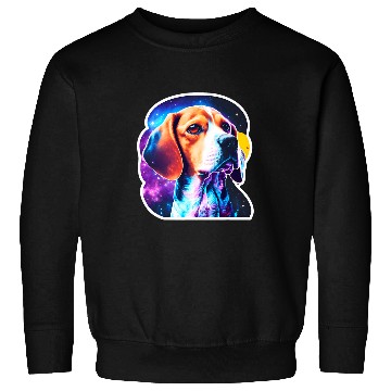 Discover Cosmic Canine Quest Beagle Among Galactic Wonders Sweatshirts