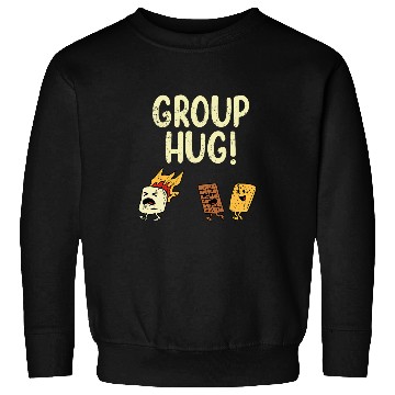 Discover Group Hug Smore Funny Camping Chocolate Marshmallow Gift Sweatshirts