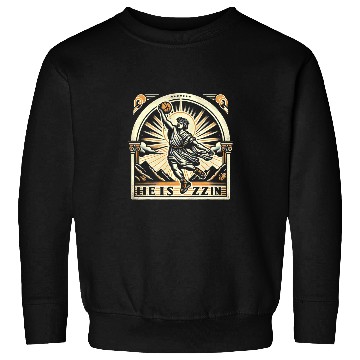 Discover He Is Risen Rizzin Easter Jesus Christian Faith Basketball 2 Sweatshirts