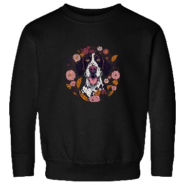 Discover Dog Lover Smiling German Shorthaired Flowers Floral Sweatshirts